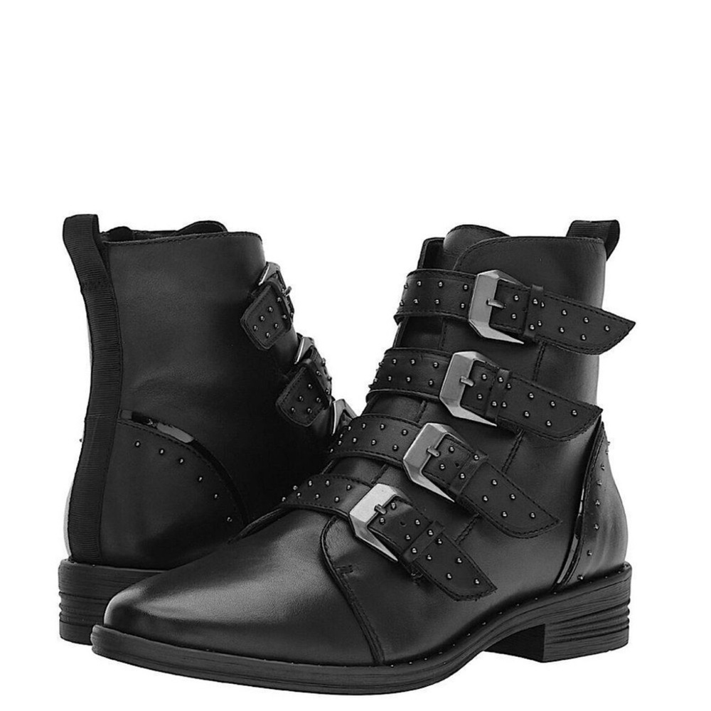 STEVE MADDEN Women's Short Black Moto Boots